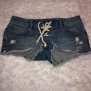 Denim shorts